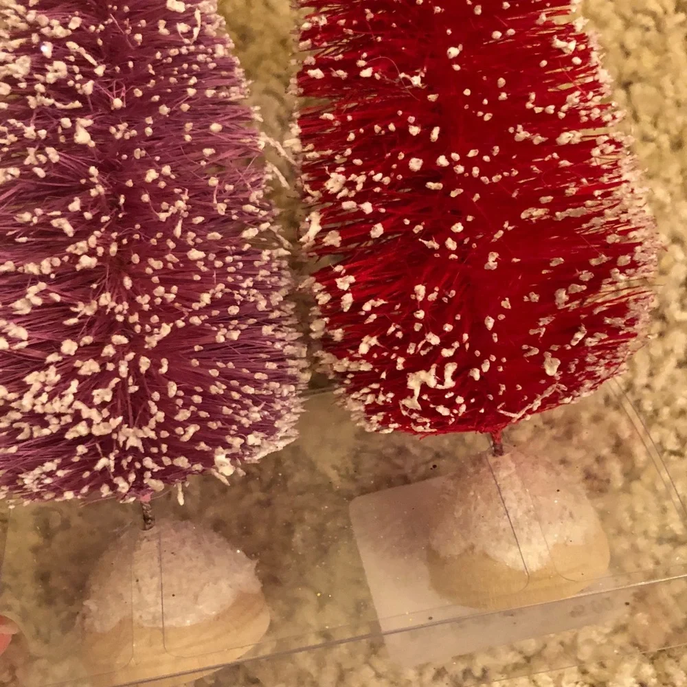Target Bottle Brush Tree Set - Red and Purple